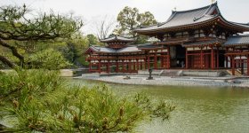 Temple Byodo-in à Uji, Vue d'ensemble du Pavillon du Phénix
