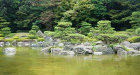 Parc Ohori (Fukuoka), Vue sur le lac et la ville