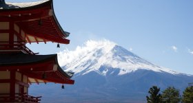 Arakurayama Sengen, Vue sur le Mont Fuji et la pagode Chureito