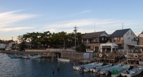 Coucher de soleil sur torii de Bentenjima