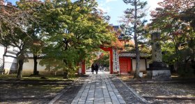 Shinnyo-do (Shinshogokuraku-ji), étang et feuillage automnal