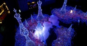 Caretta Shiodome (Tokyo), illuminations du centre commercial pour Noel