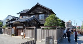 Sawara (Katori, Chiba), pont Toyahashi (Jâ-jâ-bashi) dans le quartier préservé