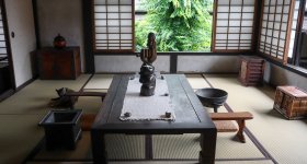 Maison de Kanjiro Kawai (Kyoto), vue sur la cour intérieure