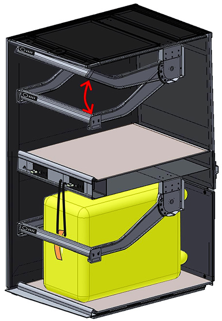 Schéma d'une consigne à bagages dans le Shinkansen en 2023 ©JR Central